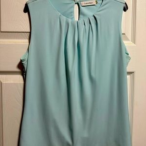 Calvin Klein light blue sleeveless shell